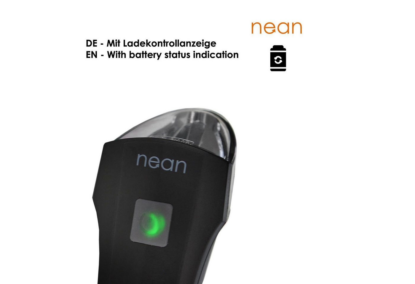 nean Fahrrad-Frontlicht Akku, mit stufenloser Lichtautomatik und 3 Helligkeitsstufen, 60 LUX Bild 5