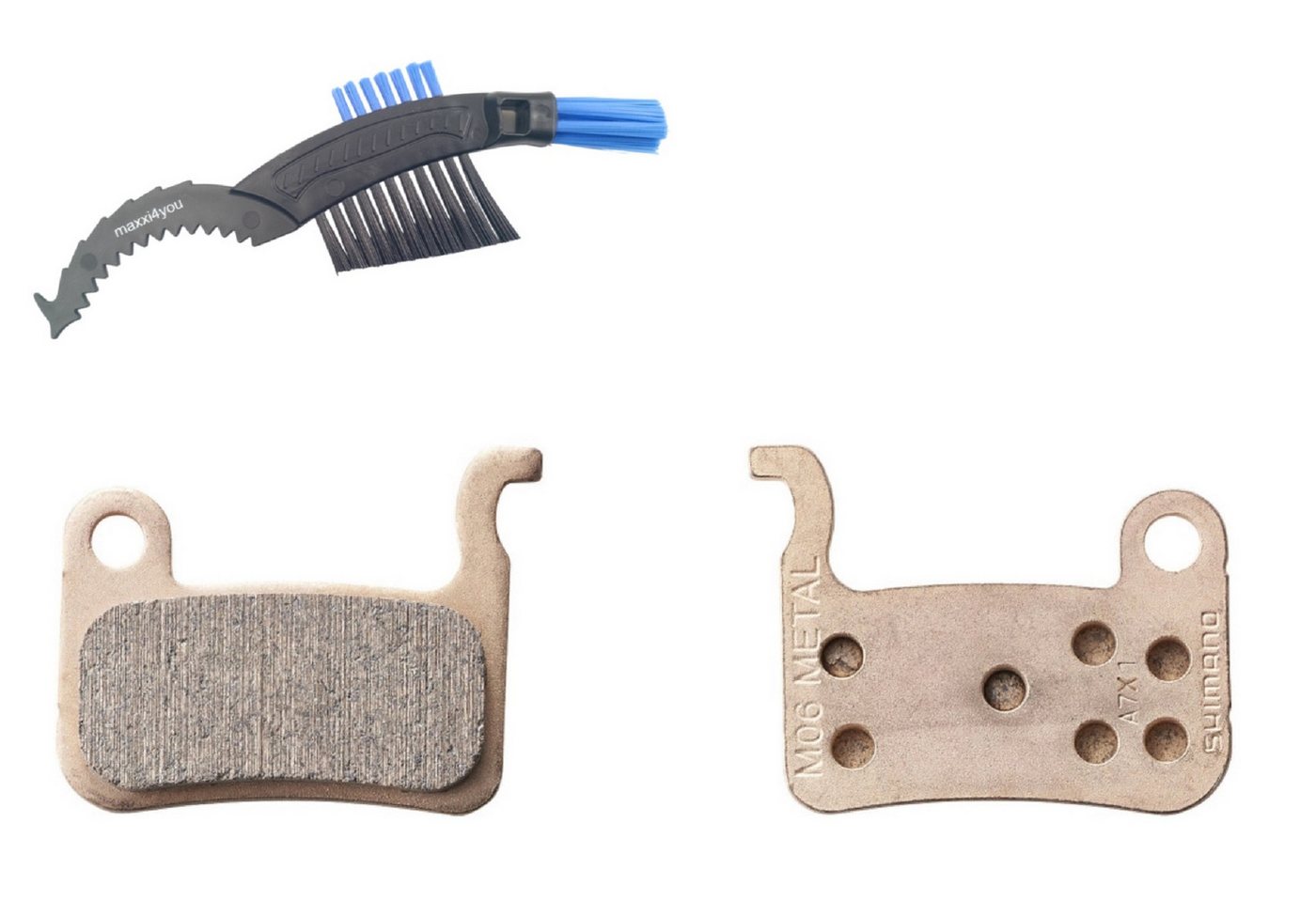 maxxi4you Bremsbelag Shimano Fahrrad Scheibenbremsbeläge Disc Brake Pads M-Typ M06 inkl. KB Bild 2