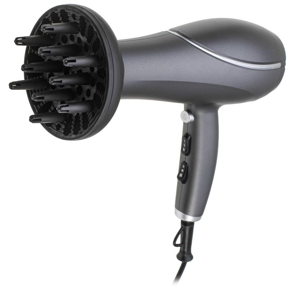 Camry Ionic-Haartrockner CR 2281 mit Ionenfunktion, 2 Gebläsestufen, 3 Temperaturstufen, 2200 W, Diffusor, Stylingdüse, Ionen-Haartrockner leicht stylish grau Bild 2