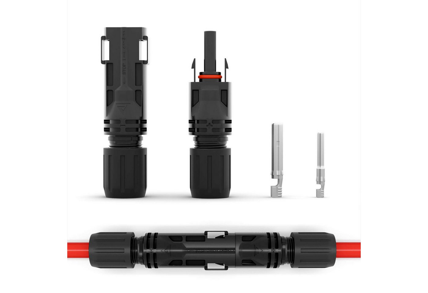 HB-DIGITAL Solarstecker 1500V PV Stecker für Solarkabel 4mm²/6mm² Solarkabel, Solarstecker, Stabil, Witterungs- und UV-Beständig Bild 5