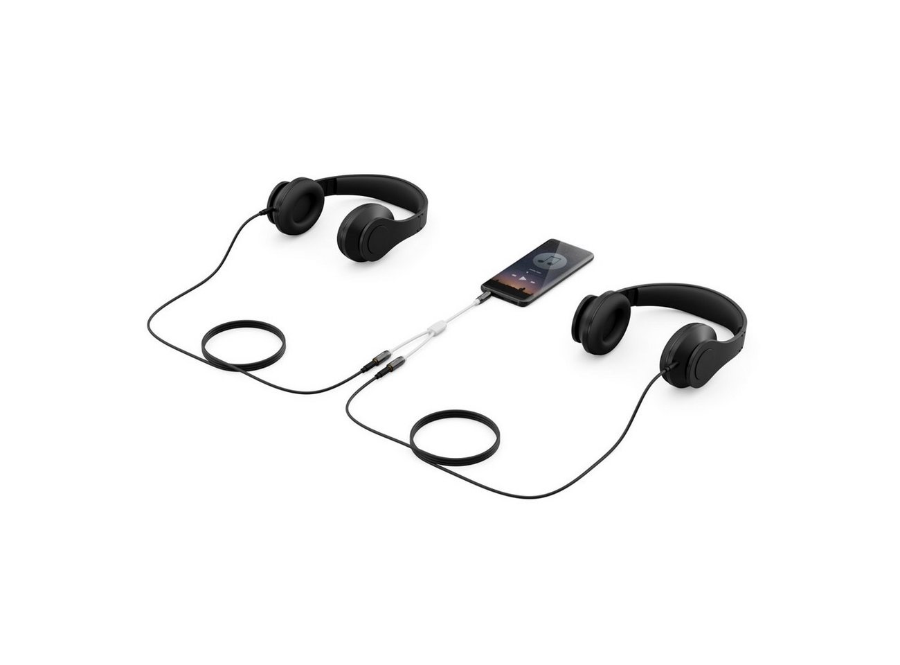 deleyCON deleyCON 0,2m Audio Klinken Y Splitter Kabel - 3,5mm Stecker zu 2x Audio-Kabel Bild 2