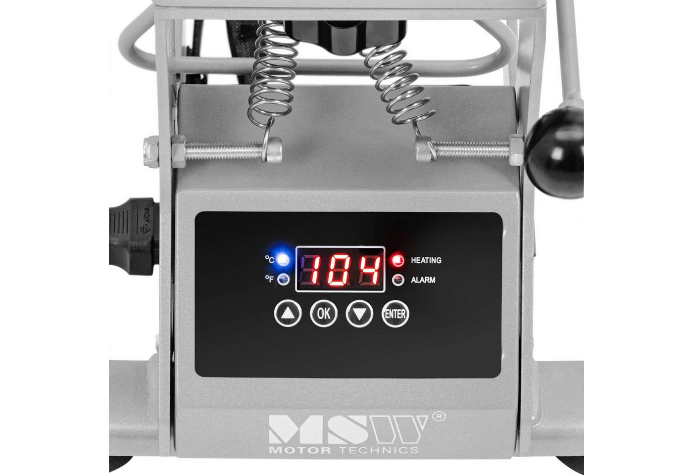 MSW Bügelsystem Kappenpresse Cap-Presse Hitzepresse 0 - 250 °C 360 W LCD-Anzeige Timer, 360 W