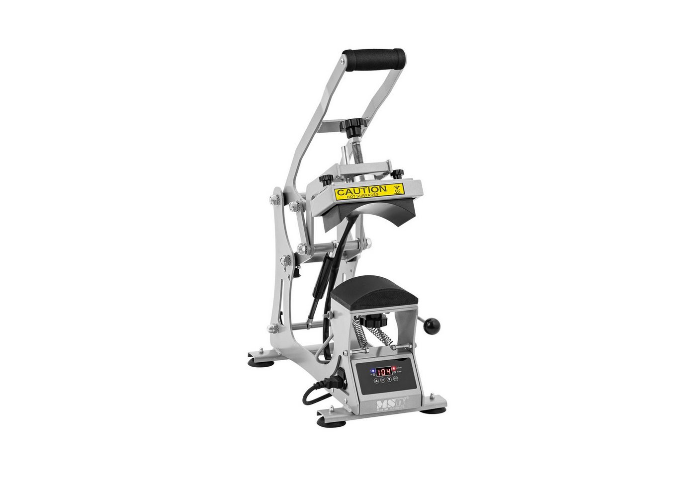 MSW Bügelsystem Kappenpresse Cap-Presse Hitzepresse 0 - 250 °C 360 W LCD-Anzeige Timer, 360 W Bild 3