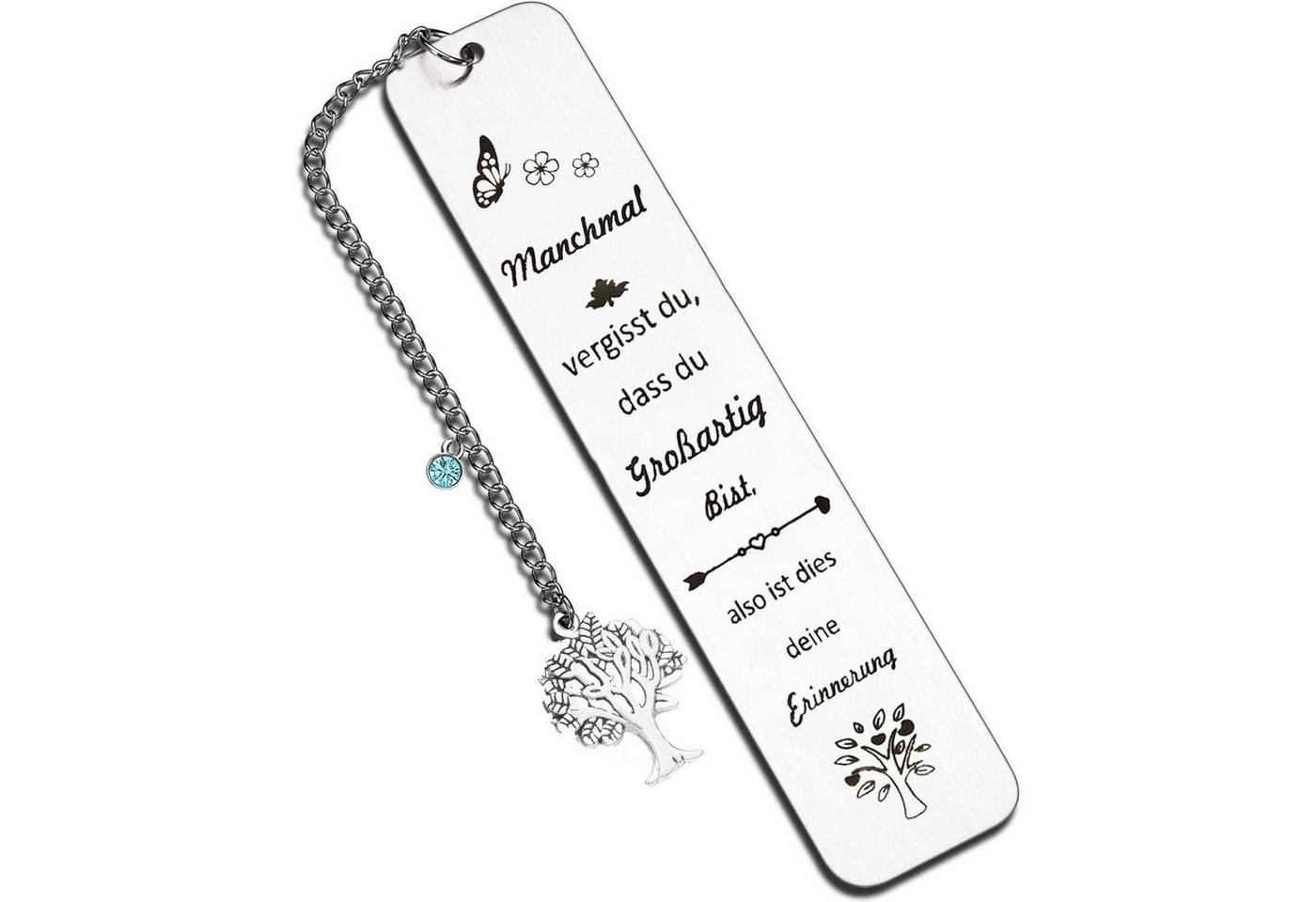 LuxusKollektion Lesezeichen Lesezeichen Metall Personalisiert Freundin Lehrer Kollegen Lebensbaum Bild 3
