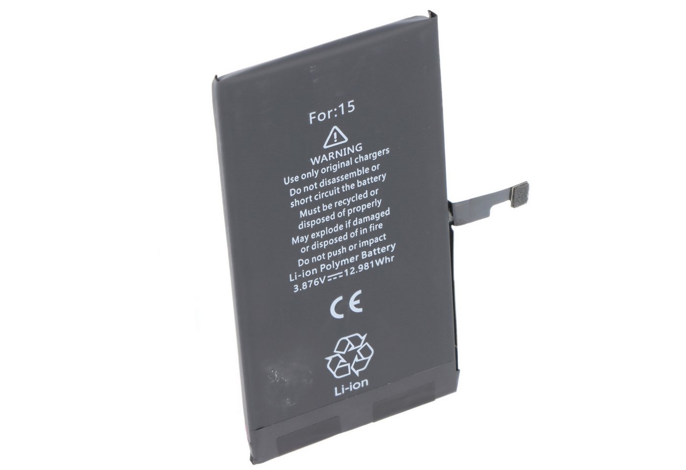 AccuCell Akku passend für Apple iPhone 15, Li-Polymer, 3,87V, 3349mAh, 12,98Wh Akku 3349 mAh (3,9 V) Bild 4