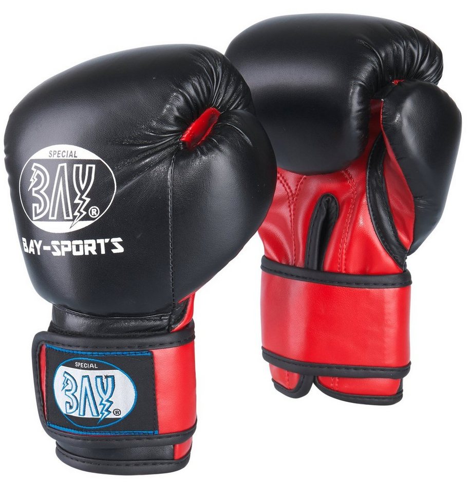 BAY-Sports Boxhandschuhe MiniFighter Kinderboxhandschuhe schwarz/rot Boxen Kickboxen Bild 2