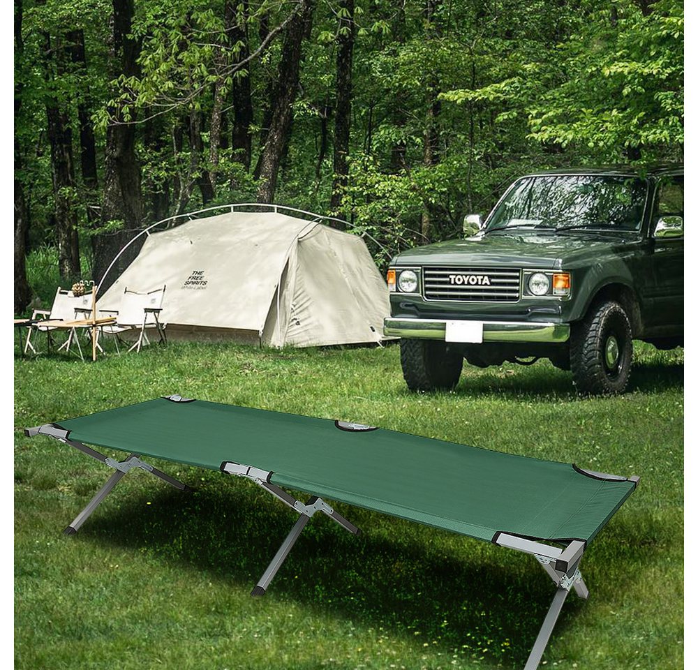 JEOBEST Feldbett Campingbett Klappbett Campingliege Gästebett aus Aluminium (1-St., Campingliege) Perfekt für Garten, Zelten, Wanderung Bild 4