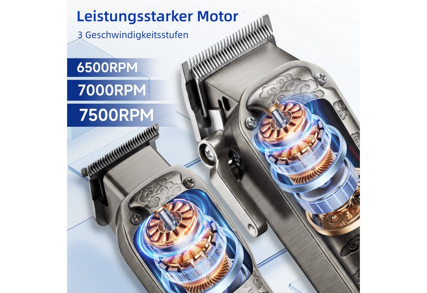 HATTEKER Haarschneider HT-862, Barttrimmer, Profi Haarschneideset, inkl. Aufbewahrungstasche Bild 3