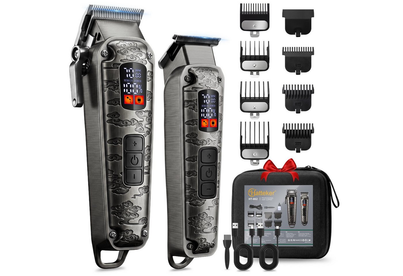 HATTEKER Haarschneider HT-862, Barttrimmer, Profi Haarschneideset, inkl. Aufbewahrungstasche Bild 4