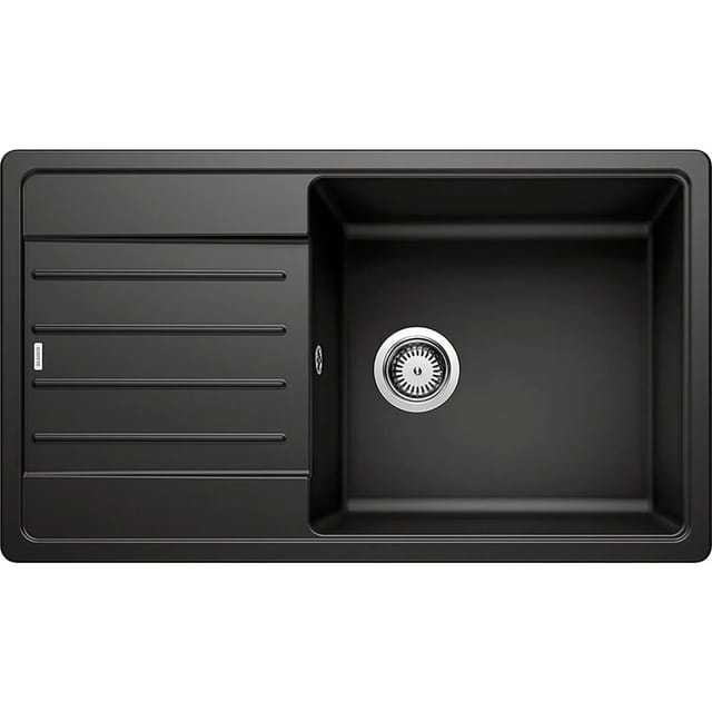 Einbauwaschbecken 86cm schwarz silgranit - Blanco - 526087