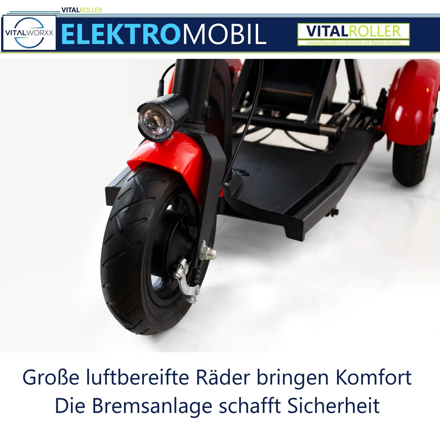VITALWORXX Elektromobil VITALROLLER 6 km/h - Faltbar - leicht & kompakt - Reichweite bis 30 km Bild 5