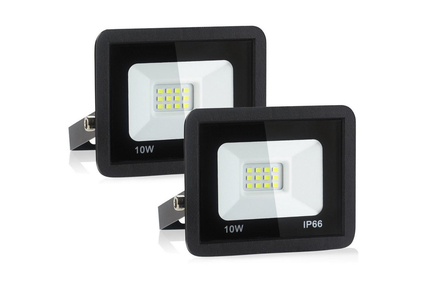 POPOLIC Strahler 2 st LED-Außenstrahler,Kaltlicht 6000K, IP66 wasserdicht, geeignet für Werkstätten, Garagen, Gärten und andere Orte. Bild 3