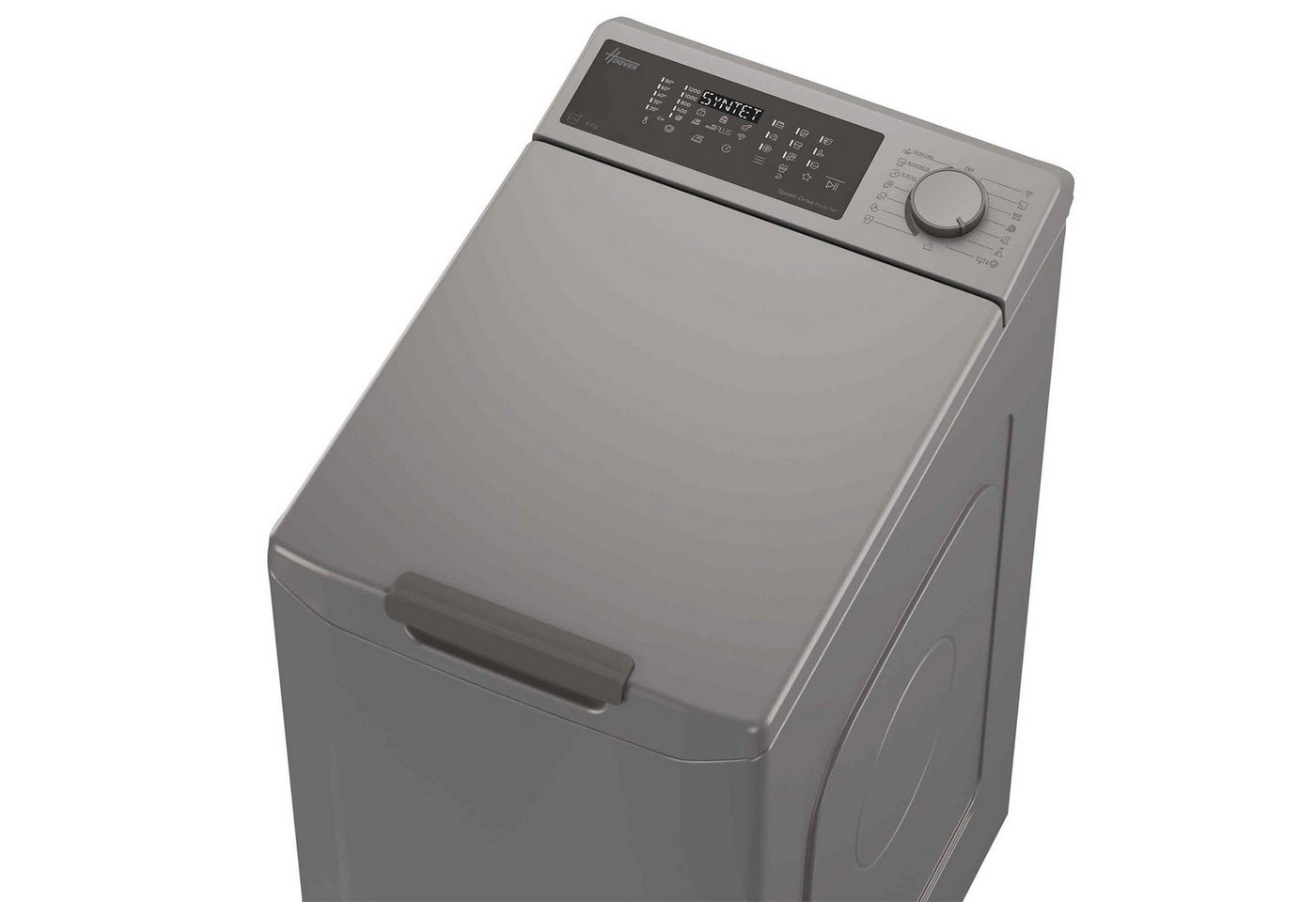 Hoover Waschmaschine Toplader THOSQ286TMR5-S, 8 kg, 1200 U/min, Temperatur wählbar (0-90 °C), Schnelles & Sicheres Beladen