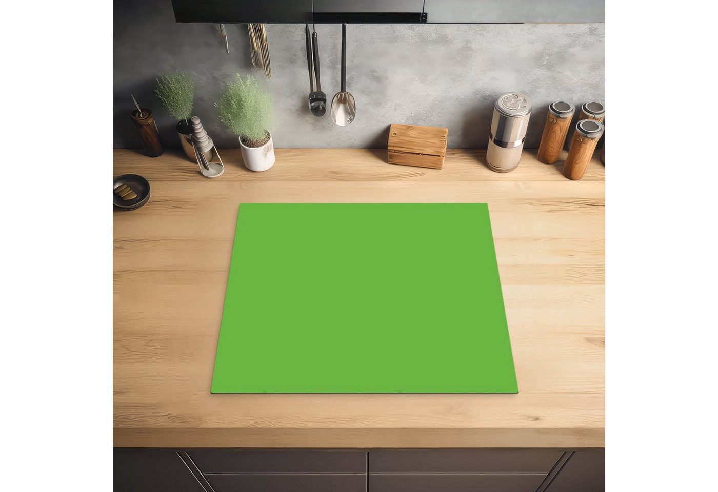 MuchoWow Herd-Abdeckplatte Grün - Farben - Natur, Vinyl, (1 tlg), Abdeckplatte für Ceranfeld, Herd Inductionsmatte, 57.6x51.6 cm Bild 2