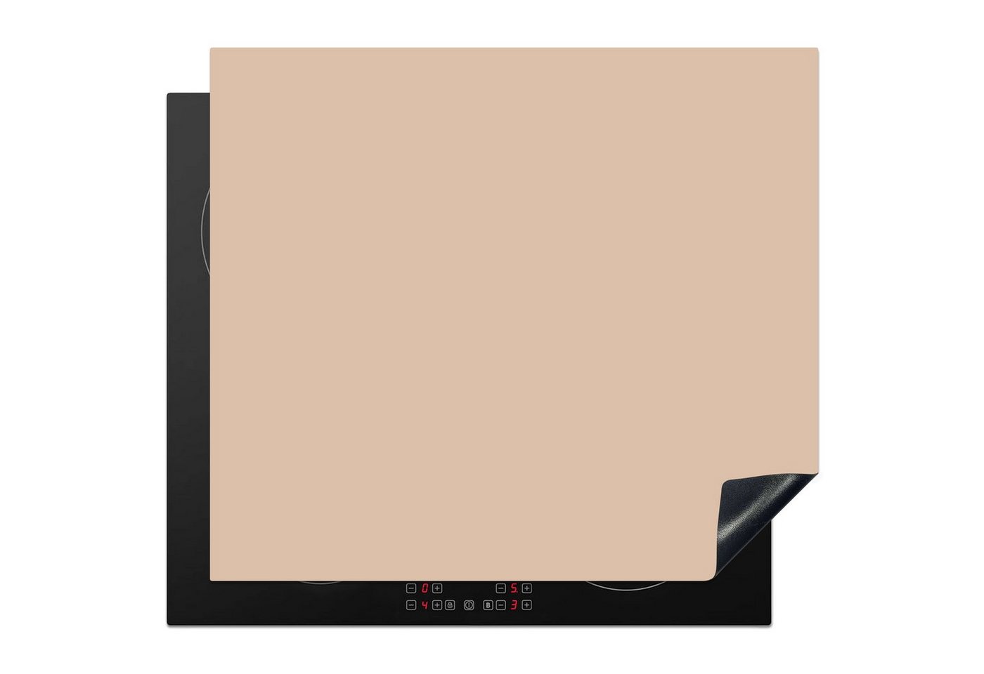 MuchoWow Herd-Abdeckplatte Beige - Farben - Unifarben, Vinyl, (1 tlg), Abdeckplatte für Ceranfeld, Herd Inductionsmatte, 57.6x51.6 cm Bild 3