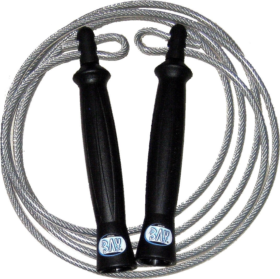 BAY-Sports Springseil Made in Germany DELUX 280 Stahl Seele Sprungseil High Speed PVC Mantel, Längenverstellbar - MADE IN GERMANY Prägung Bild 5