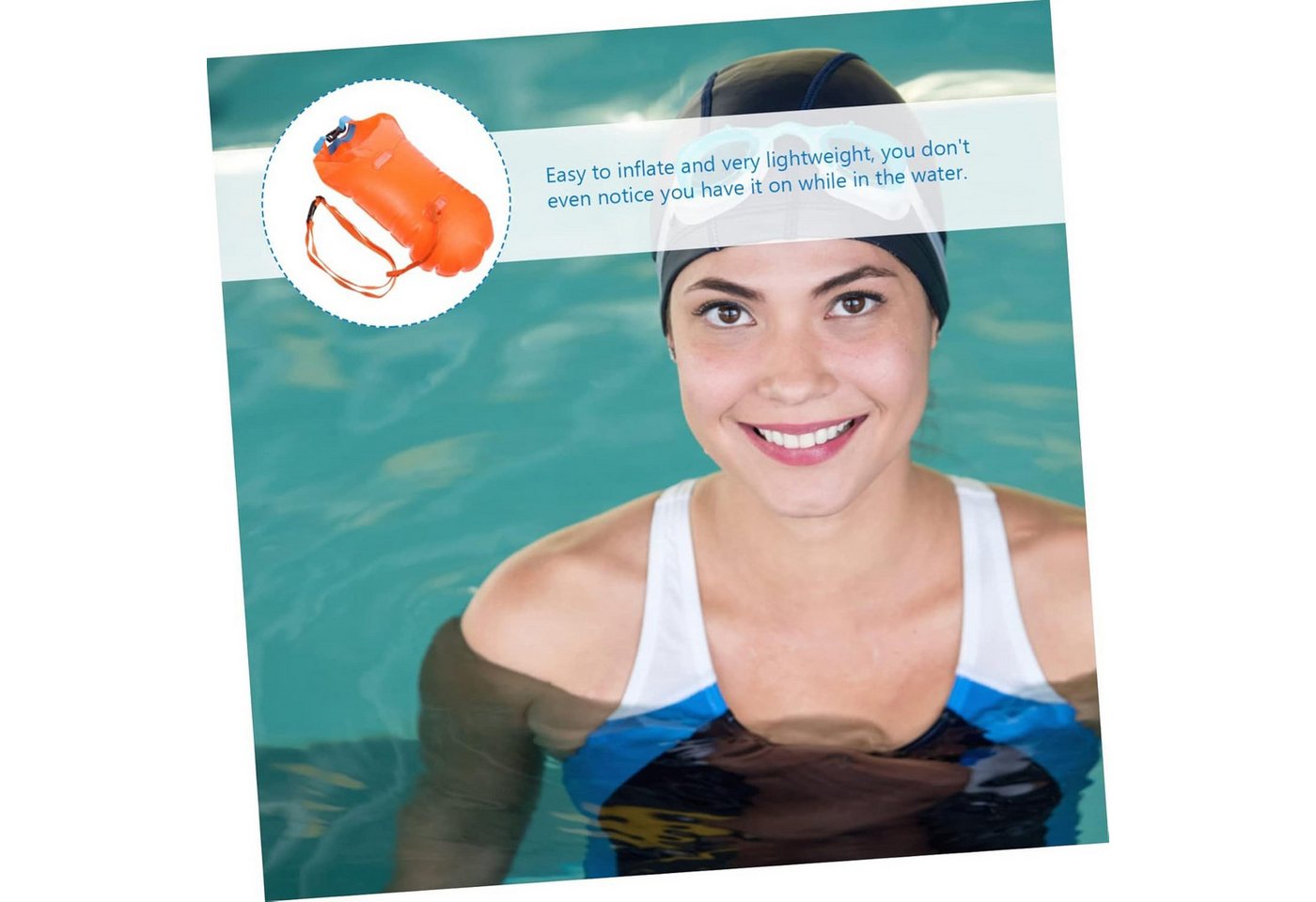 FELIXLEO Inflatable SUP-Board Ultraleichte Schwimmboje Freiwasserschwimmen Aufblasbare Schwimmhilfe., (1 tlg)