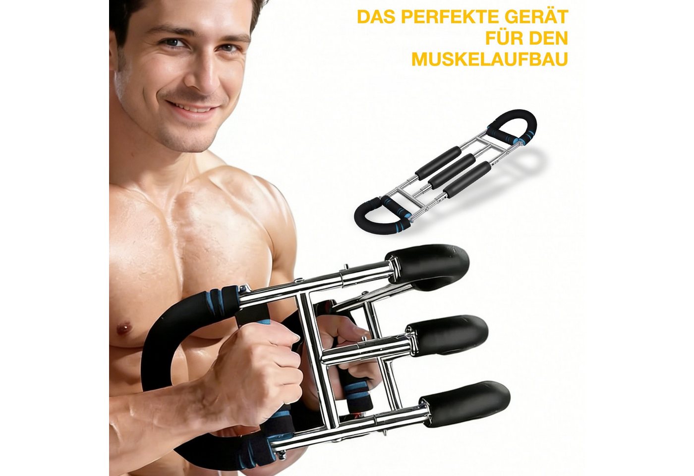 BlingBin Multitrainer Armtrainer U-förmiger Brust Trainingsgerät Kraftraining,Tragbar, (1 Stück, 1-St., 69.5x18cm,30-75 kg, Verstellbar), für Arm, Schulter, Brust, Rücken und Beine,fitnessgeräte für zuhause Bild 5
