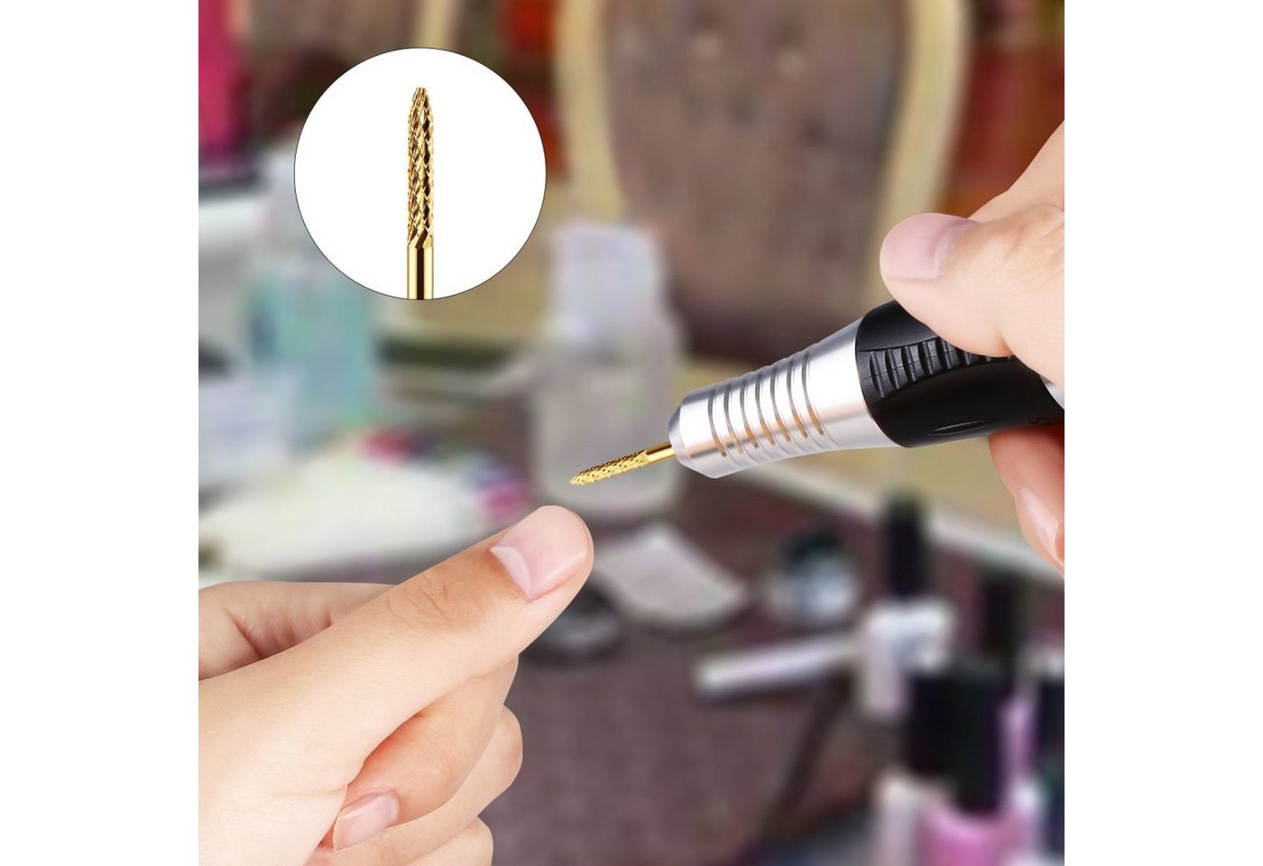 JCMaster Maniküre-Pediküre-Set, Premium Nagelfräser Bit Hartmetall Bild 3