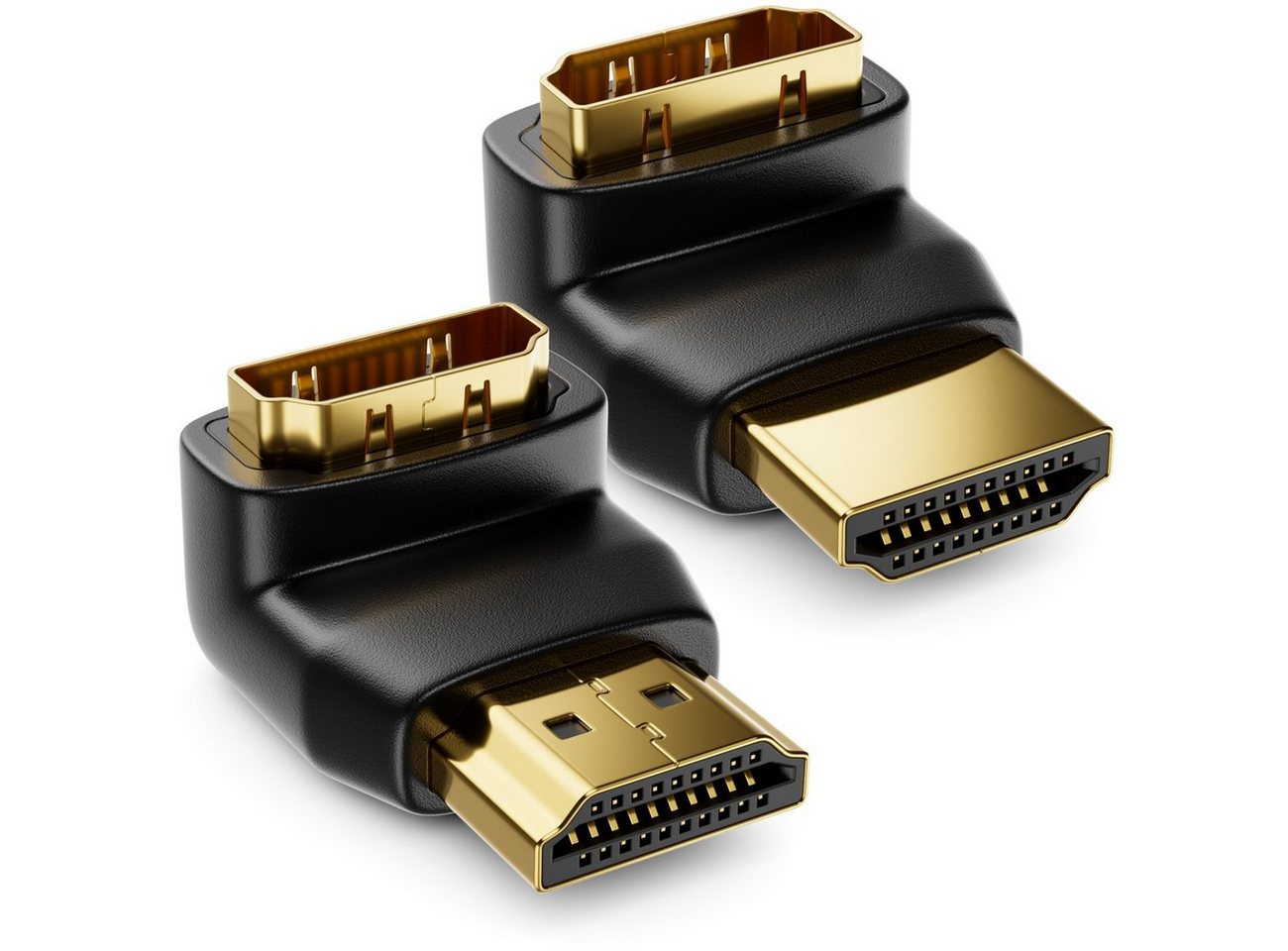 deleyCON deleyCON 90° & 270° Winkeladapter im Set HDMI Typ A 4K UHD 3D Full HD HDMI-Kabel Bild 5