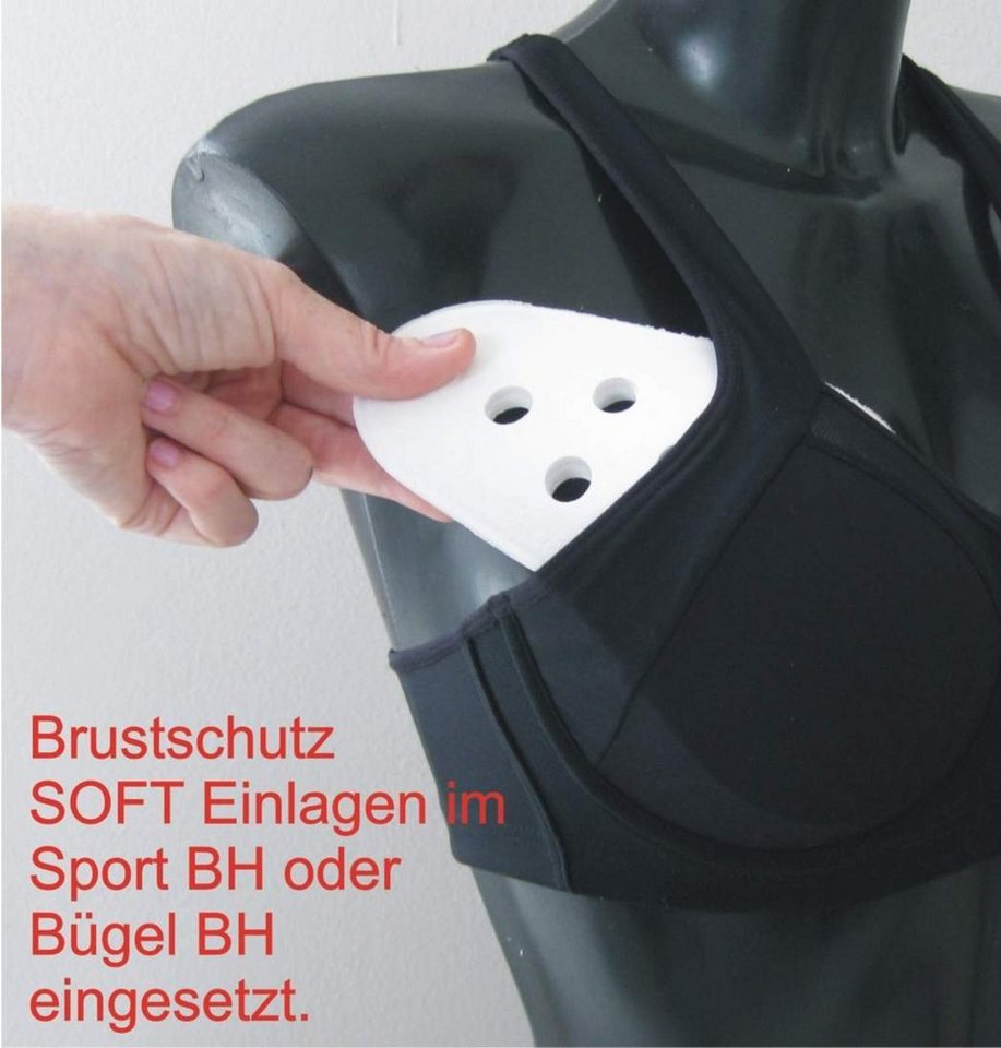 BAY-Sports Brustschutz Damen Soft Schalen - Quick Einlage Brustschützer Frauen Kampfsport (1 Paar, weiß), Kickboxen Karate Taekwondo Boxen MMA Sport Sport BH Cups Bild 2