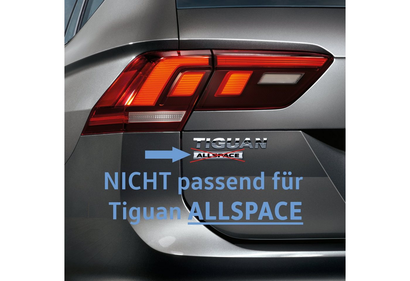 Volkswagen Passform-Fußmatten Tiguan II (5N) (4 St), für VW Tiguan 2 SUV, Gummifußmatten vorne und hinten, rutschfest, abwaschbar, 5NB061500 82V Bild 2