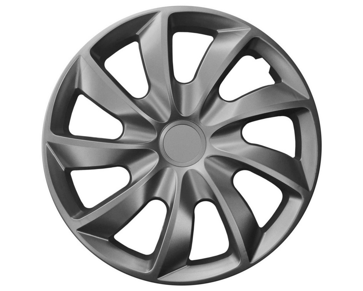 NRM Radkappe QUAD 13 Zoll in Graphite, 13 in Zoll, (4-St) Radzierblenden für Stahlfelgen Radkappen Satz 4er Set 13
