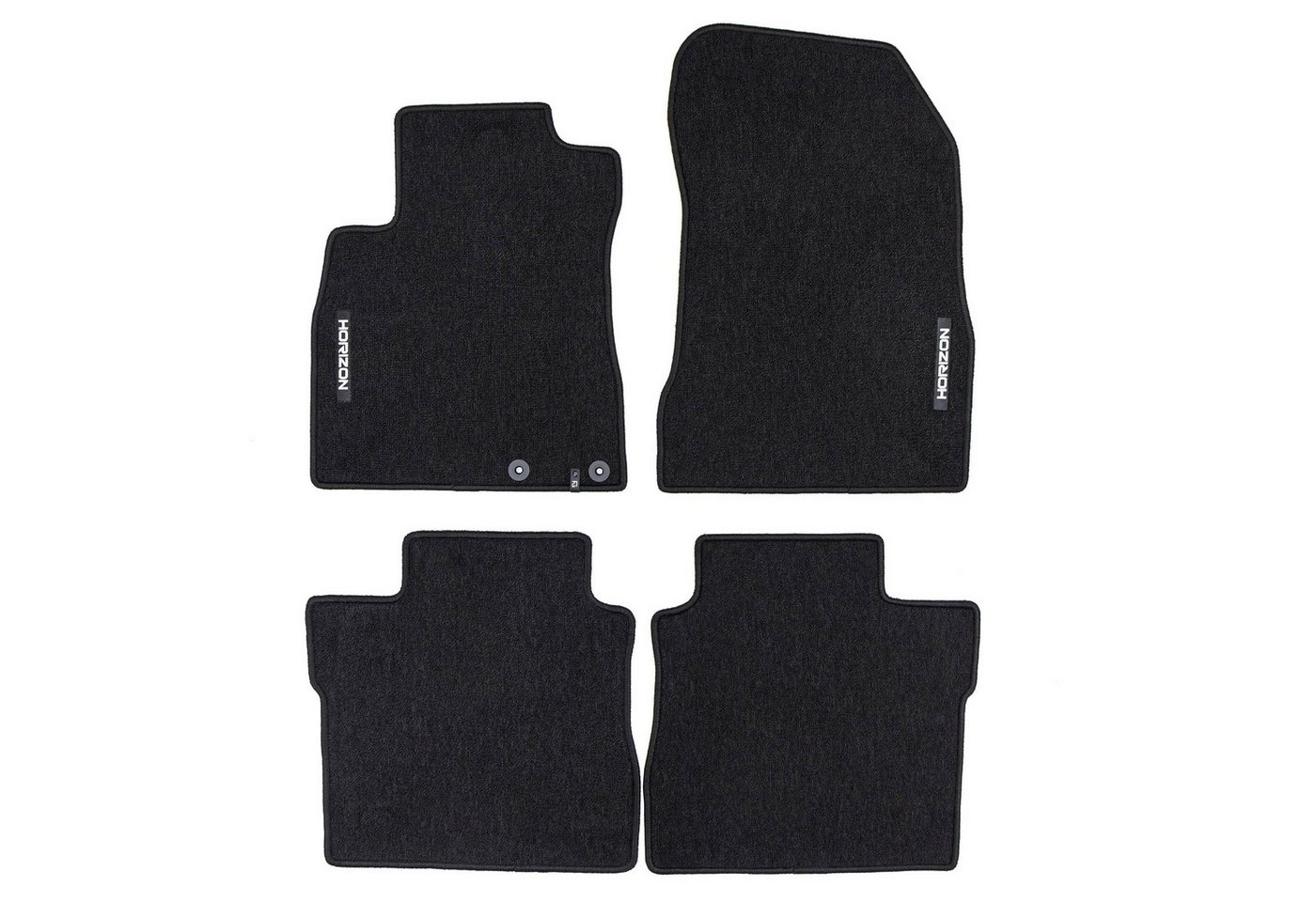 OMAC Auto-Fußmatten Velours für Nissan Note II 2012-25 Autoteppich Automatten Schwarz 4tlg (4 St), für Nissan Note II 2012-2025 Nissan Note II 2012-2025, Antirutsch,Wasserfest,Einfache Installation Bild 4