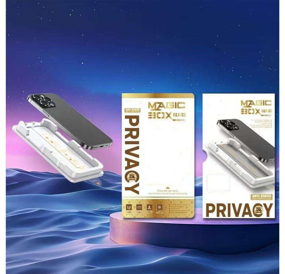 MORRENT Sichtschutzfolie Privacy Glas für iPhone 17 pro Blickschutz– Sichtschutz Panzerglas, (17-St), sichtschutz, mit hilfe rahmen,anti spy, 9hd Bild 3