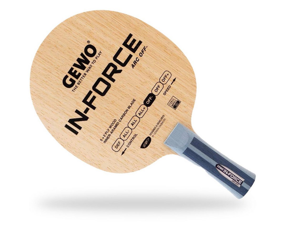 Gewo Tischtennisschläger Holz In-Force ARC OFF-, Tischtennisholz Bild 3