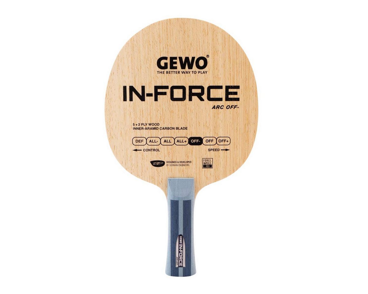 Gewo Tischtennisschläger Holz In-Force ARC OFF-, Tischtennisholz Bild 4