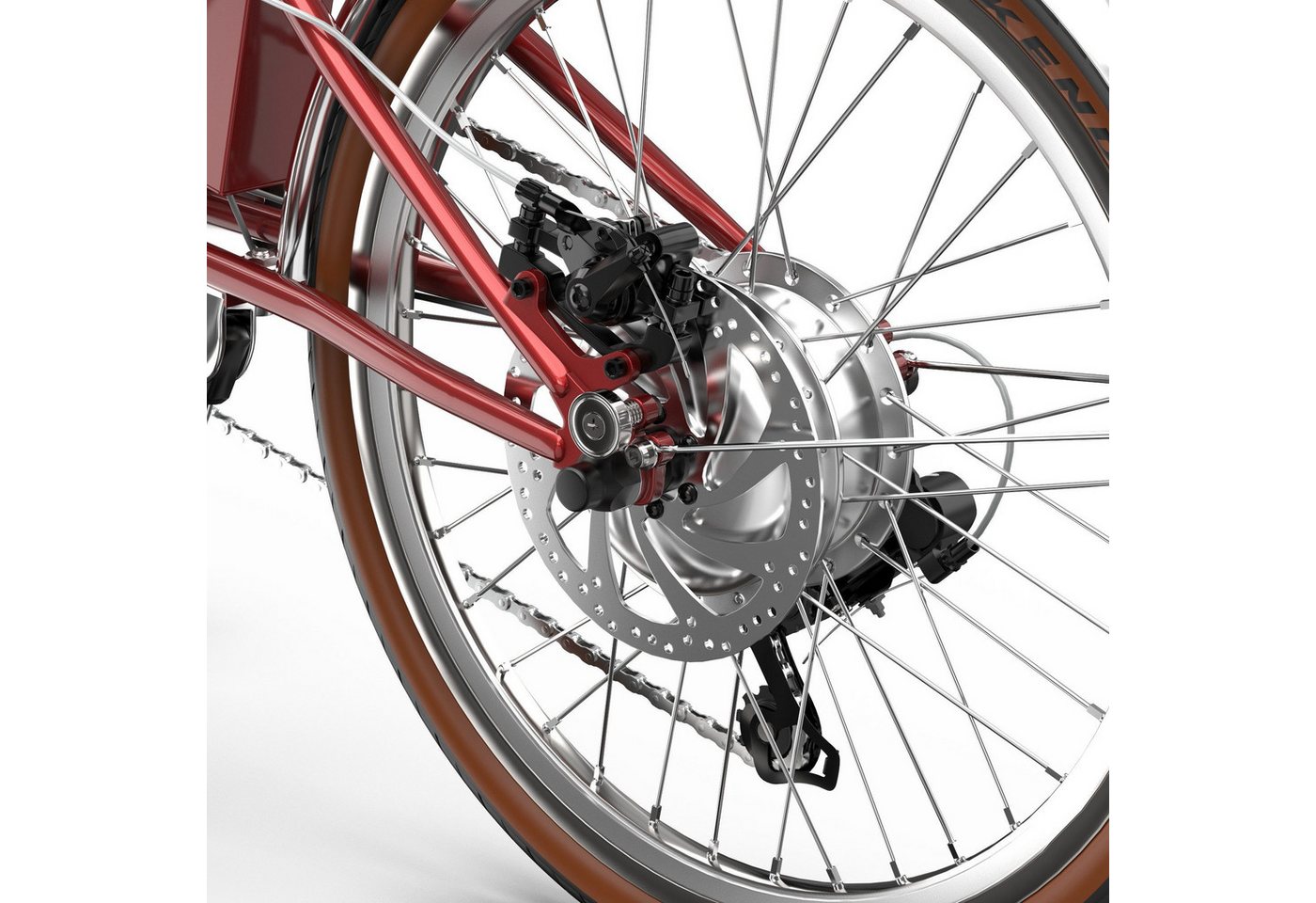 Onesport E-Bike Cityrad OT02 pro e bike für herren u.damen 36V 250W 30Nm Klapp-E-Bike, Kettenschaltung, Heckmotor, 187,2 Wh, 187Wh 36V 250W klapprad 40km Reichweite 14,5kg leicht Bild 3