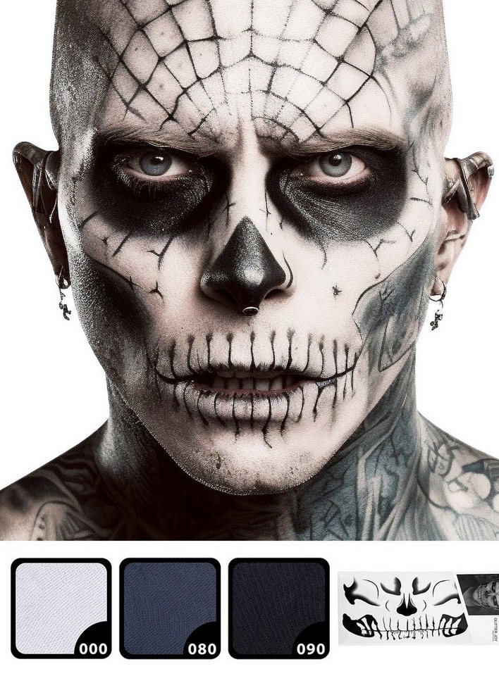 Maskworld Theaterschminke Make-up Set Zombieboy, Halloween Schminkset mit optimal aufeinander abgestimmten Komponenten Bild 4