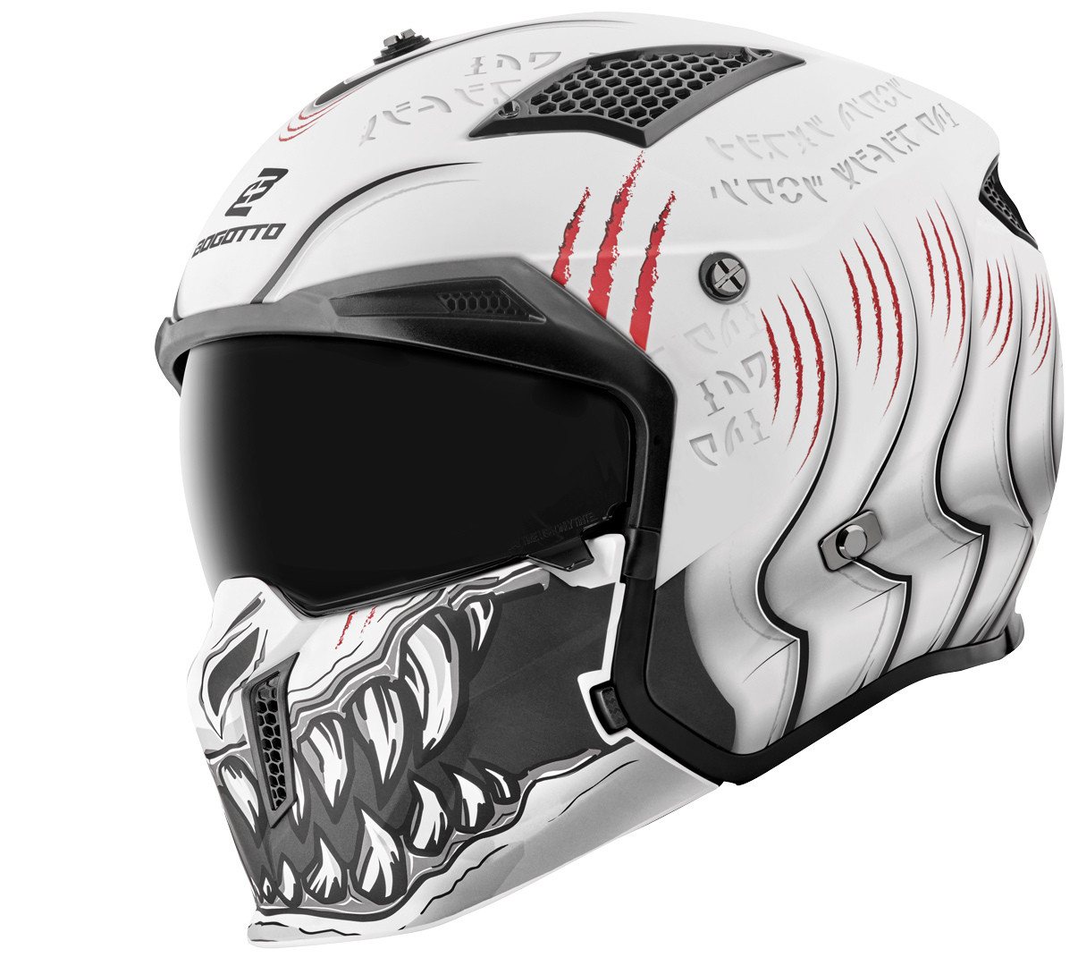 Bogotto Motorradhelm Radic Waheela 22.06 Helm, Herausnehmbares Innenfutter,integriertes Sonnenvisier Bild 4