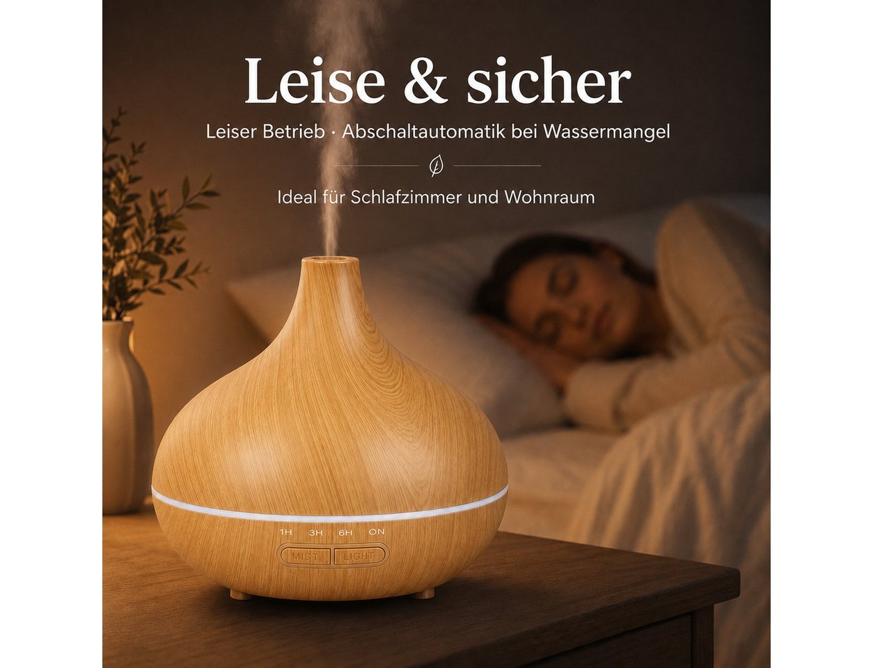 Forrlite Diffuser Aroma Diffuser, 550ml, Aroma Ultraschall-Vernebler Luftbefeuchter, 0,55 l Wassertank, Aroma sparsamen Ultraschall-Vernebler in kleine Duftspender verwandeln Bild 5