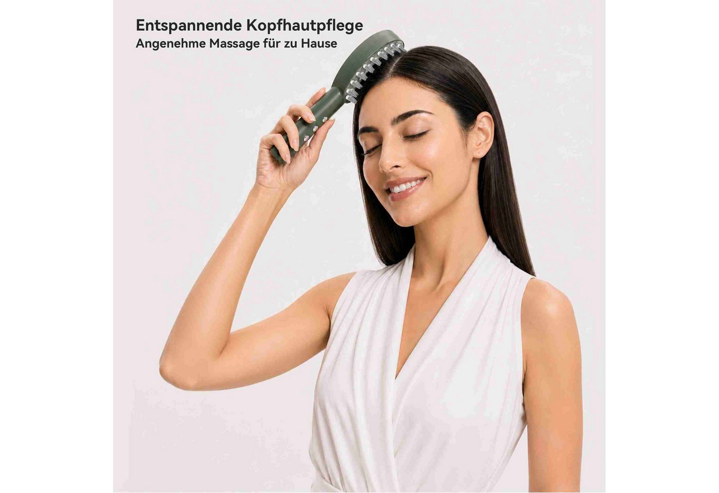 Super Solu Elektrohaarbürste LED Kopfhaut-Massagebürste, Rot- & Blaulicht Haarpflegebürste, Stärkung der Haarwurzeln & Förderung des Haarwachstums, Applikator Bild 4