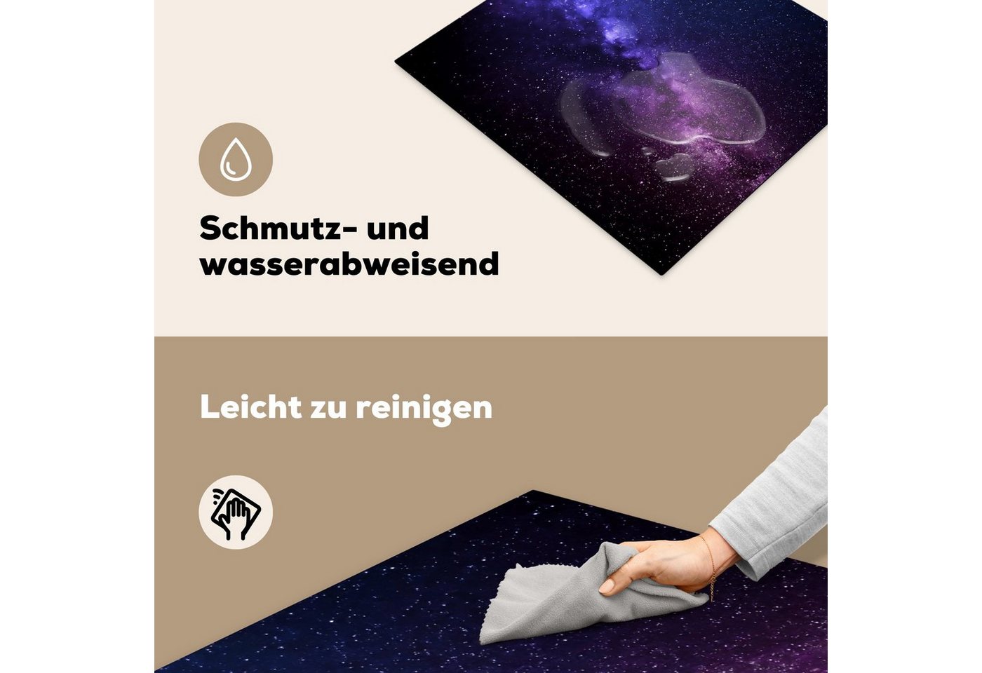 MuchoWow Herd-Abdeckplatte Sternenhimmel - Nacht - Weltraum, Vinyl, (1 tlg), Abdeckplatte für Ceranfeld, Herd Inductionsmatte, 57.6x51.6 cm Bild 3