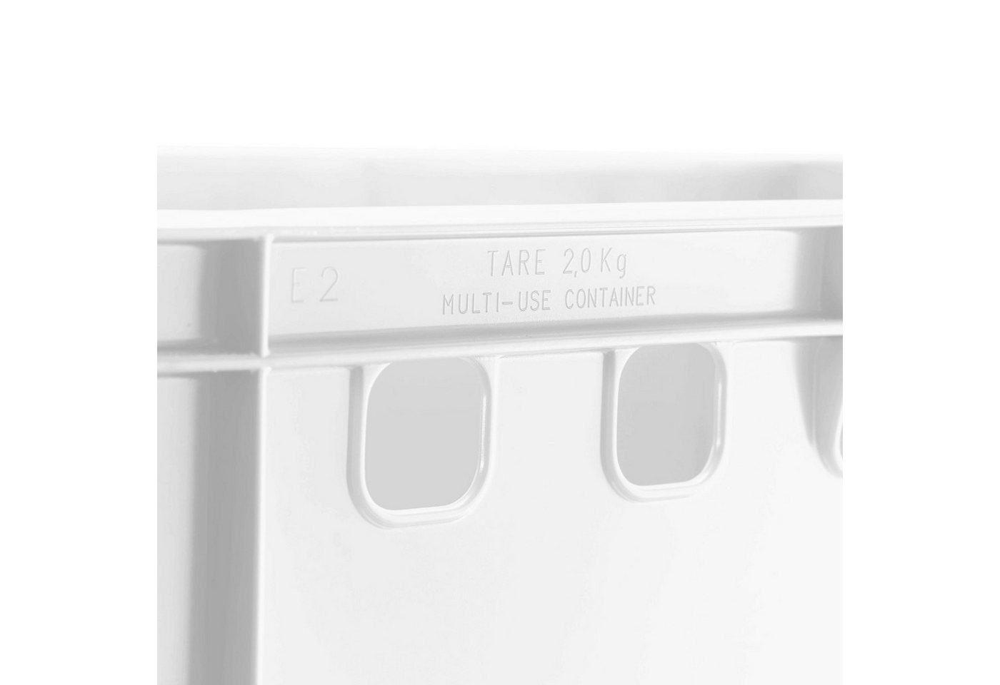 BURI Transportbehälter Fleischkiste E2 weiß Lagerkiste Eurobox lebensmittelecht stapelbar, (1-St) Bild 4