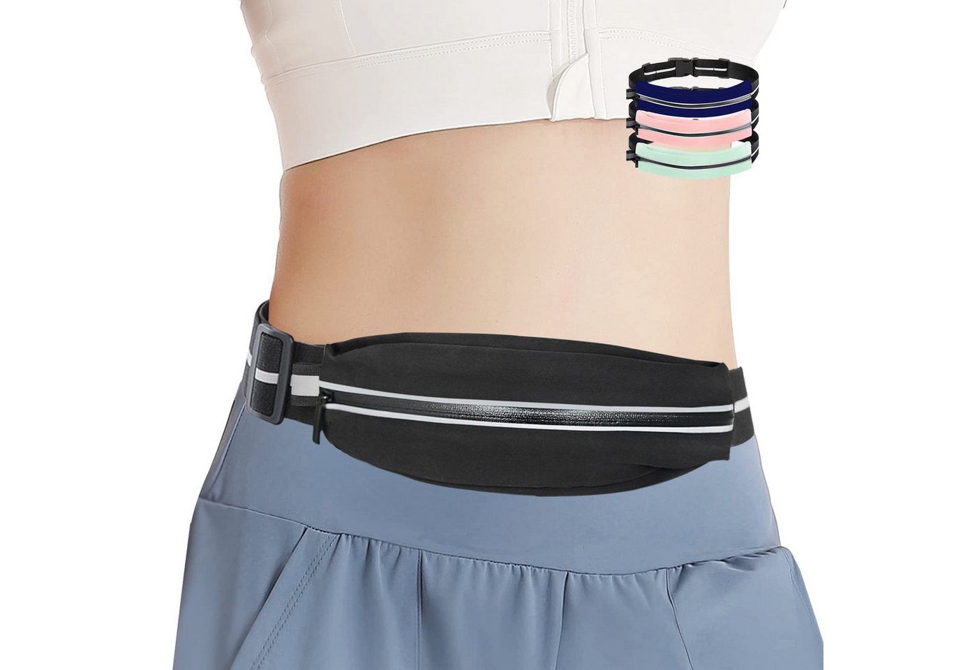 Coonoor Laufgürtel Gürteltasche Schmaler Laufgürtel, Läufer-Bauchtasche für Damen und Herren Bild 3