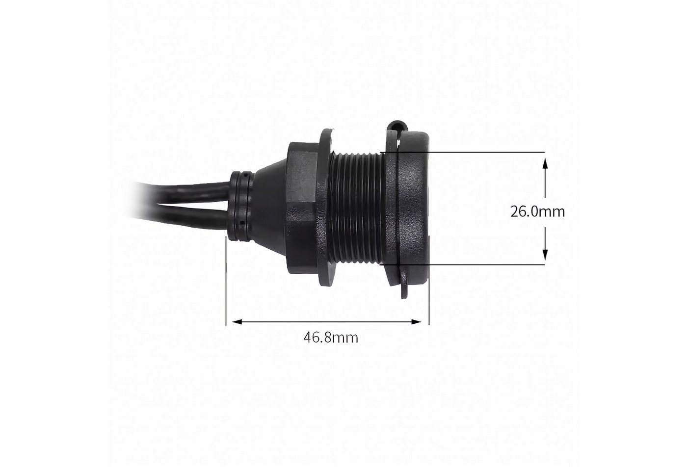 Bolwins L38C USB 3.0 A + HDMI Verlängerung Panel-Mount 1m Kabel Armaturenbrett HDMI-Kabel, USB 3.0 A + HDMI, USB 3.0 + HDMI (100 cm), 2-in-1 Kombikabel – USB 3.0 A und HDMI in einem einzigen Einbaukabel Bild 5