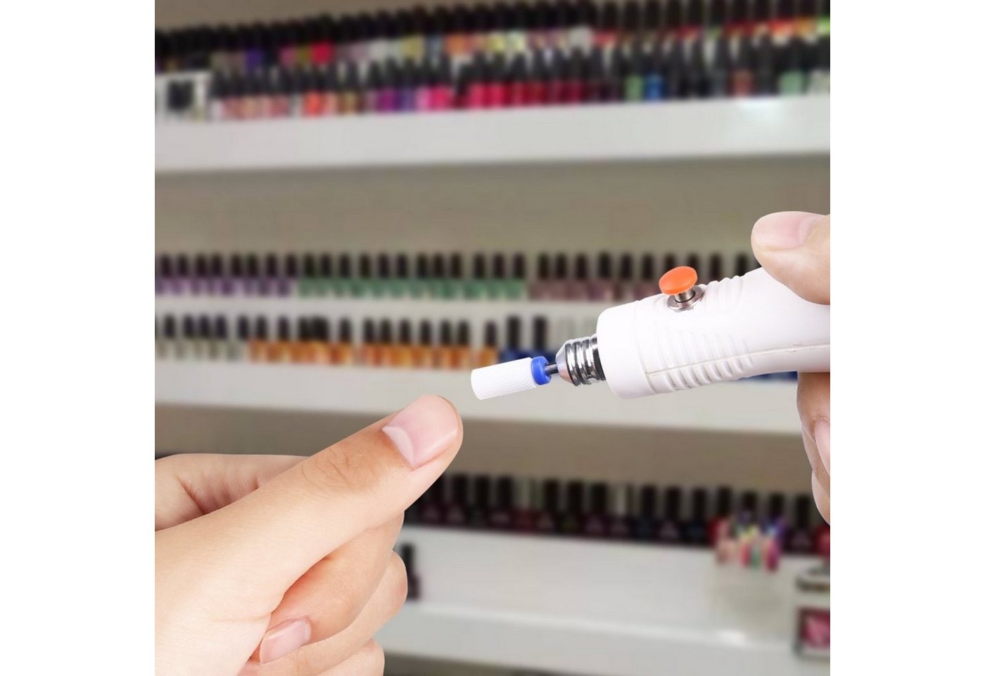 JSDA Maniküre-Pediküre-Set, Nagelfräser 0-25000 U/Min Premium Keramik Bit Bild 4