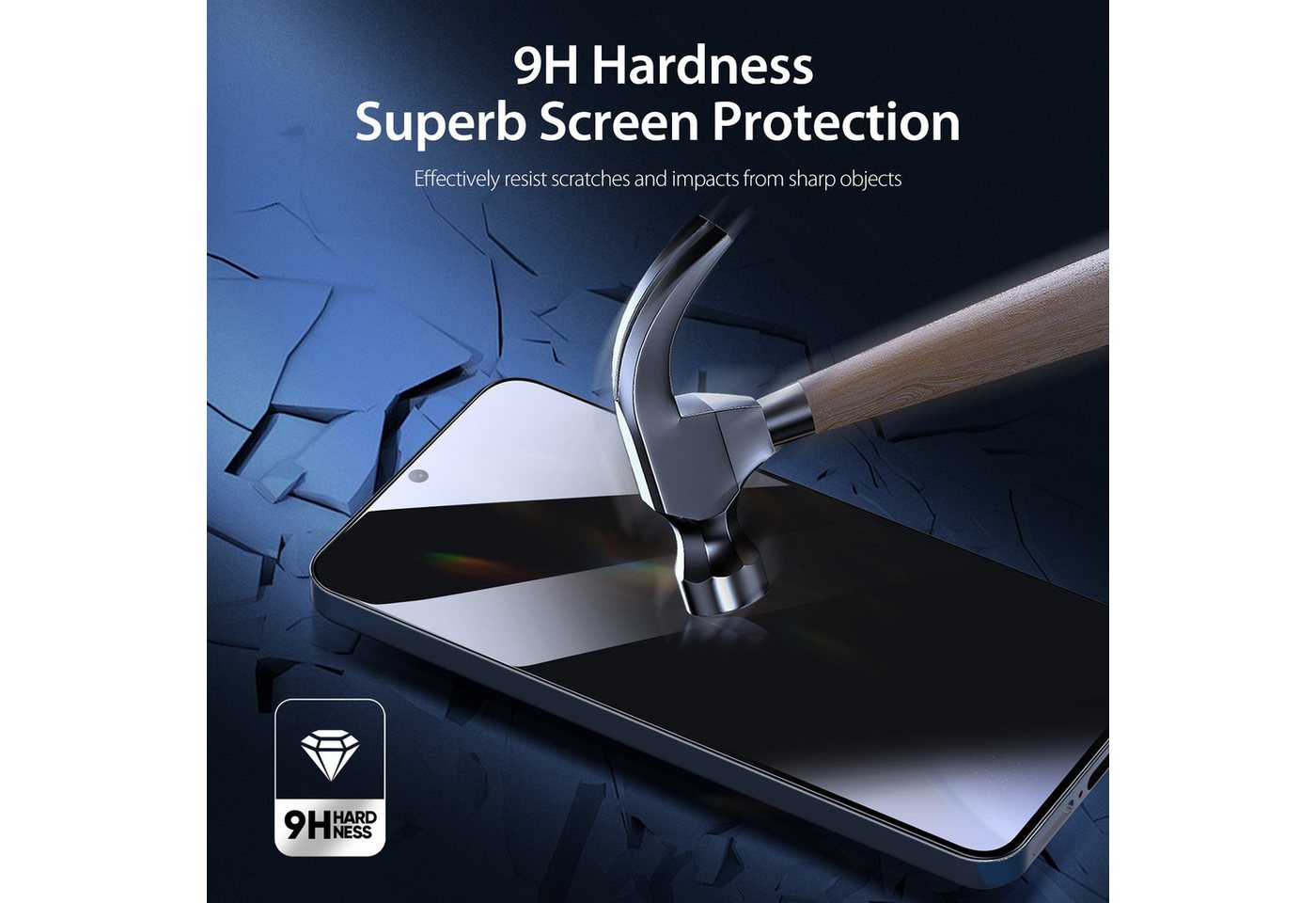 Protectorking Schutzfolie 2x Blickschutz 9H Panzerglas für Samsung Galaxy S24 Plus Full-Cover, (2-Stück), echtes Tempered 9H Glass mit integriertem Anti-Spy Blickschutz Bild 3