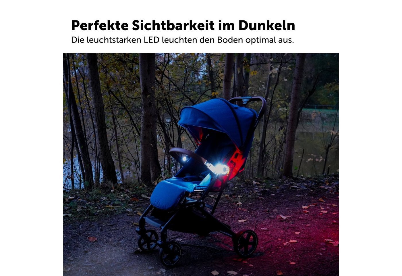 bergsteiger LED Kinderwagenlampe Bergsteiger Kinderwagen Licht, Buggylicht, 2 Kinderwagenlichter Set