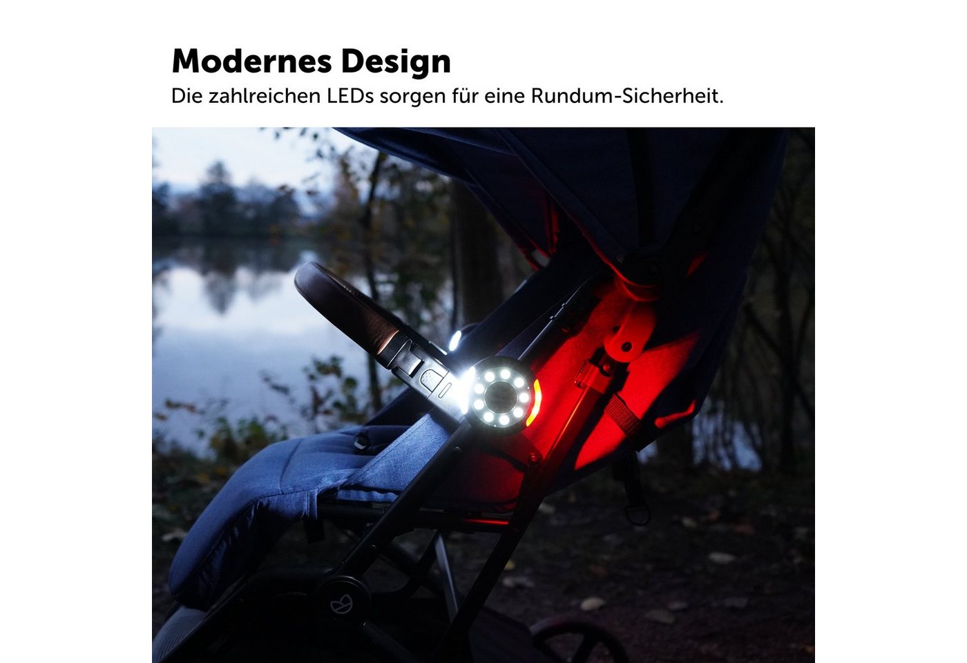 bergsteiger LED Kinderwagenlampe Bergsteiger Kinderwagen Licht, Buggylicht, 2 Kinderwagenlichter Set Bild 3
