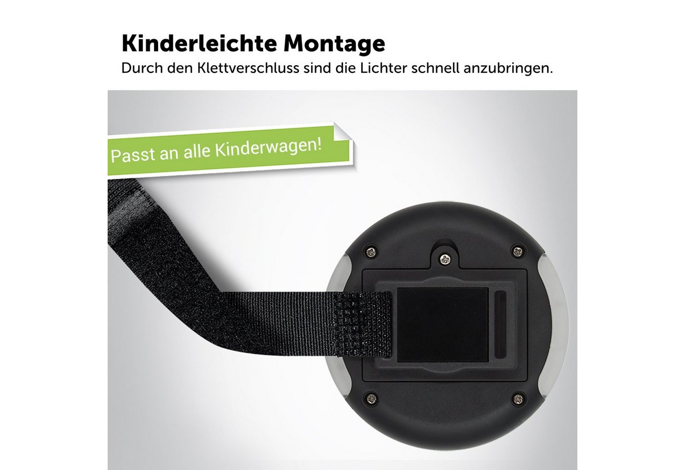 bergsteiger LED Kinderwagenlampe Bergsteiger Kinderwagen Licht, Buggylicht, 2 Kinderwagenlichter Set Bild 5