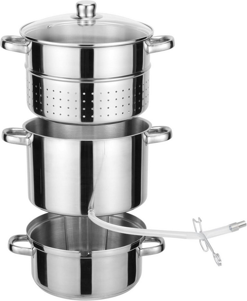 mucHome Entsafter Entsafter Dampfentsafter 8L, Edelstahl 3-teilig, Ø 26cm Bild 2