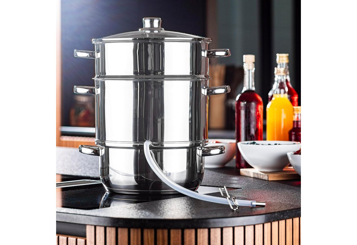 mucHome Entsafter Entsafter Dampfentsafter 8L, Edelstahl 3-teilig, Ø 26cm Bild 4