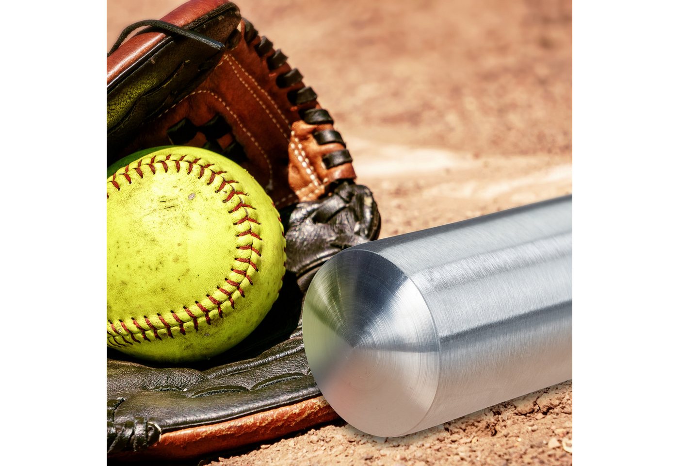 relaxdays Softballschläger 4 x Baseballschläger Aluminium, PU, Aluminium, 5 ", (4 St) Bild 4