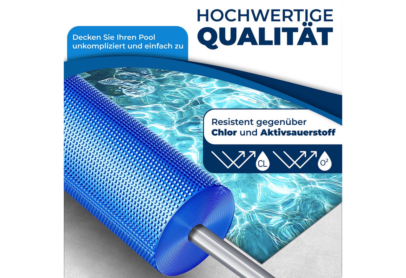 KESSER Solarabdeckplane, zuschneidbare Solarfolie Stärke 120µm für Runde & Eckige Pools Bild 4