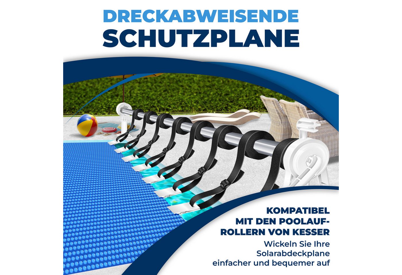 KESSER Solarabdeckplane, zuschneidbare Solarfolie Stärke 120µm für Runde & Eckige Pools Bild 5